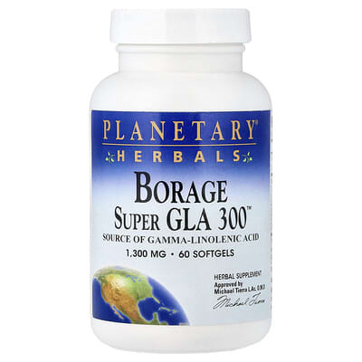Planetary Herbals Borage Super GLA 300™ 60 мягких капсул