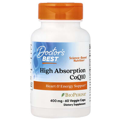 Высокоэффективный CoQ10 с BioPerine®, 60 вегетарианских капсул