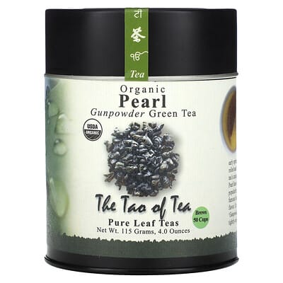 Органический зеленый чай Gunpowder, Pearl, 4 oz (115 g)