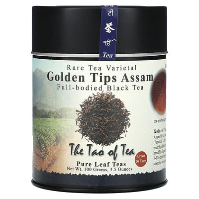Черный листовой чай Full-Bodied Black Tea, Golden Tips Assam, 3.5 oz