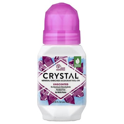 Mineral-Enriched Deodorant Roll-On, Unscented, 2.25 fl oz (66 ml)