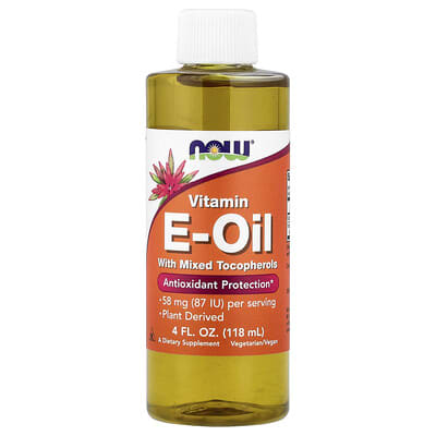 Vitamin E-Oil with Mixed Tocopherols, 58 mg (87 IU), 4 fl oz (118 ml)