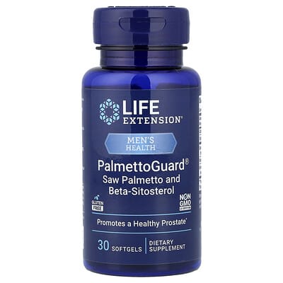 Мужское здоровье Men's Health, PalmettoGuard®, Saw Palmetto и Beta-Sitosterol, 30 мягких капсул