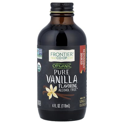 Organic Pure Vanilla Flavoring, 4 fl oz (118 ml)