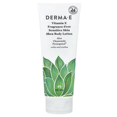 DERMA E лосьон для тела с витамином E и маслом ши, для чувствительной кожи