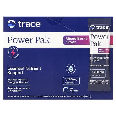 Power Pak, Mixed Berry, 30 Packets, 0.22 oz (6.1 g) Each