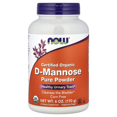 NOW Foods Органический чистый порошок D-Mannose, 6 oz (170 g)