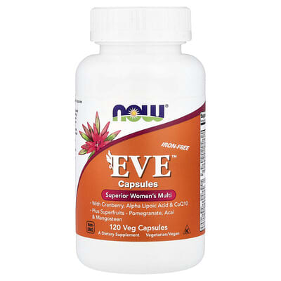 Eve™ Женские мультивитамины, без железа, 120 веганских капсул