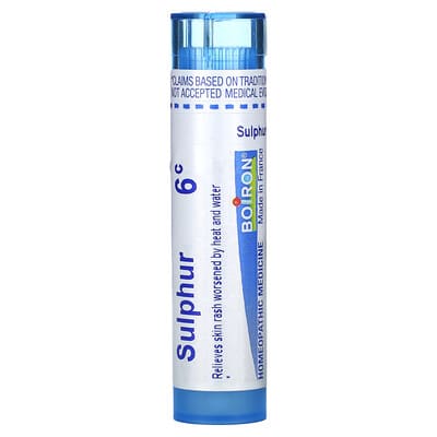 Гомеопатическое средство Boiron Sulphur, 6C, Skin Rash Relief, Approx 80 Pellets