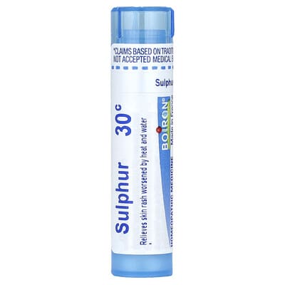 Sulphur, 30C, для облегчения кожной сыпи, ок. 80 гранул