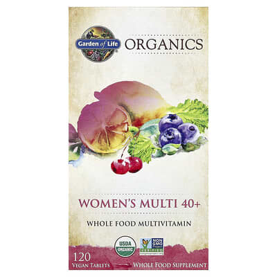 Garden of Life Organics, Женский комплекс 40+, 120 веганских таблеток