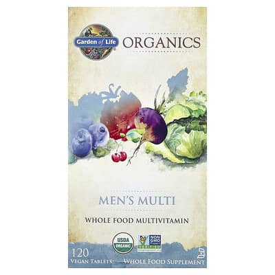 Garden of Life Organics Мужской комплекс, 120 Vegan Tablets