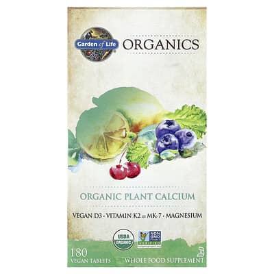 Organics, Organic Plant-Based Calcium, 180 Vegan Tablets