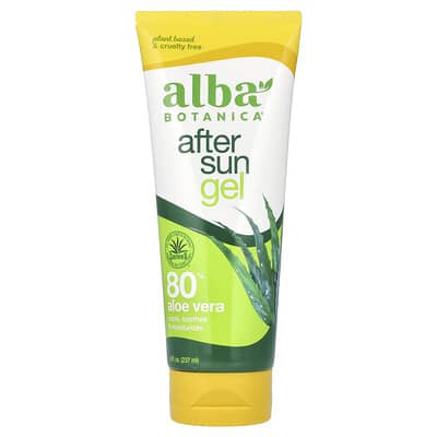 Moisturizing After Sun Gel, 80% Aloe Vera, 8 fl oz (237 ml)