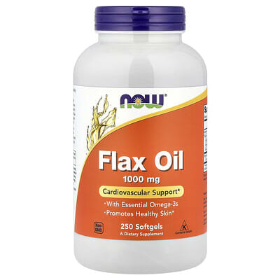 Flax Oil с эссенциальными Omega-3, 250 мягких капсул