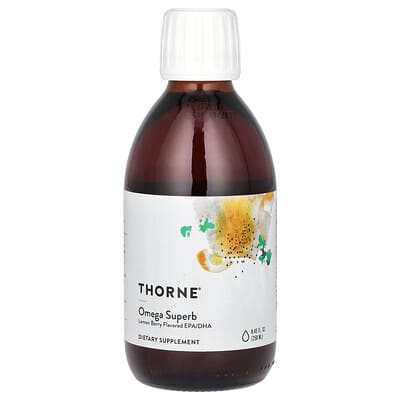 Thorne Omega Superb, лимонно-ягодный, 200 ml