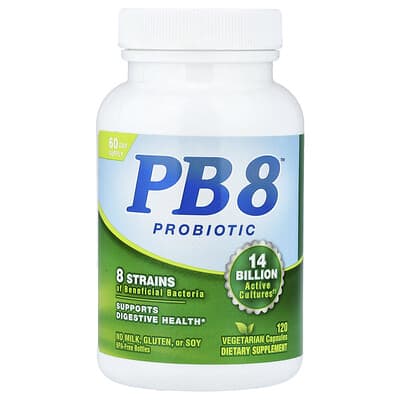 PB 8™ пробиотик, 120 вегетарианских капсул (7 Billion CFU на капсулу)