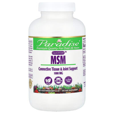 OptiMSM™, MSM, 1,000 mg, 180 вегетарианских капсул