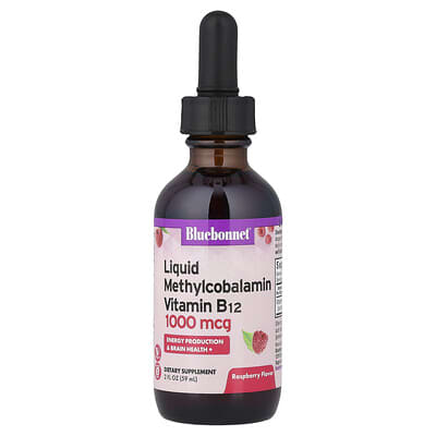 Liquid Methylcobalamin Vitamin B12, Raspberry, 2 fl oz (59 ml)