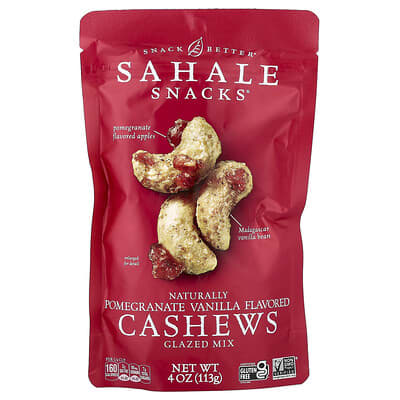 Sahale Snacks Glazed Mix, кешью с гранатом и ванилью, 4 oz (113 g)