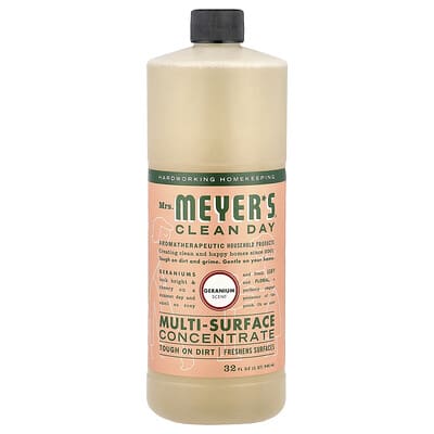 Концентрат для чистки всех поверхностей, герань, 32 fl oz (946 ml)