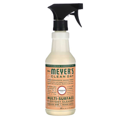 Mrs. Meyers Clean Day универсальное чистящее средство, аромат герани, 16 fl oz (473 ml)