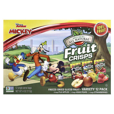 Disney Jr. Mickey Mouse Clubhouse, Fruit Crisps, Variety Pack, 12 Pack, 4.16 oz (118 g)