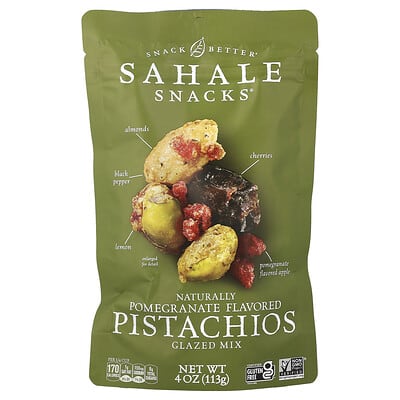 Glazed Mix, Natural Pomegranate Pistachios, 4 oz (113 g)