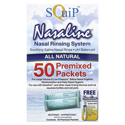 Nasaline®, Nasal Rinsing System, 50 Premixed Packets