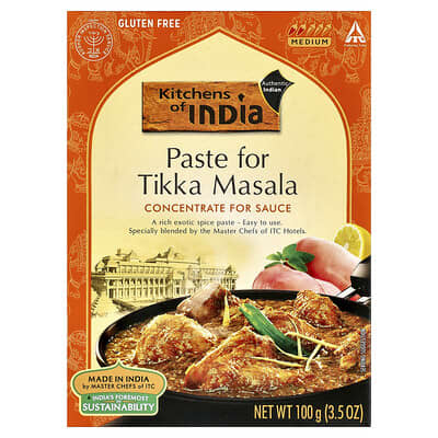 Paste For Tikka Masala, Concentrate For Sauce, Medium, 3.5 oz (100 g)