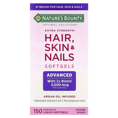 Optimal Solutions® витамины для волос, кожи и ногтей, 150 жидких мягких капсул