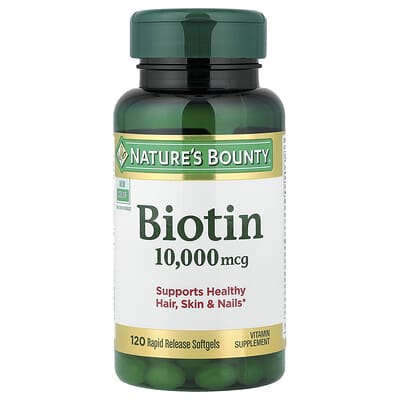 Biotin, 10,000 mcg, 120 Rapid Release Softgels