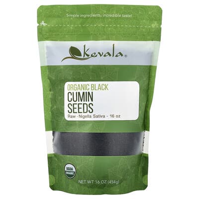 Органические семена черного тмина, сырые, 16 oz (454 g)