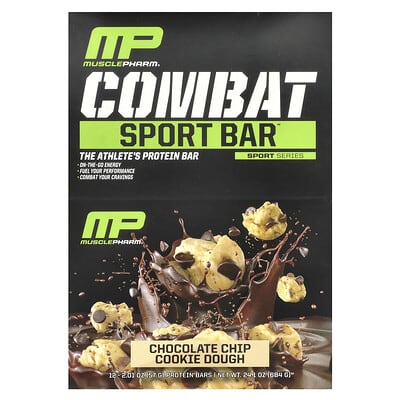 Combat Sport Bar™, Chocolate Chip Cookie Dough, 12 Bars, 2.01 oz (57 g) Each