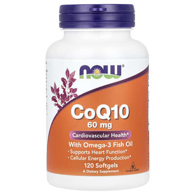 CoQ10 с рыбьим жиром Omega-3, 120 мягких капсул