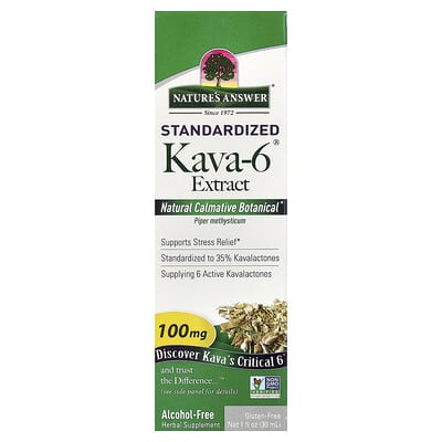 Экстракт Kava-6®, Standardized, Alcohol-Free, 1 fl oz (30 ml)