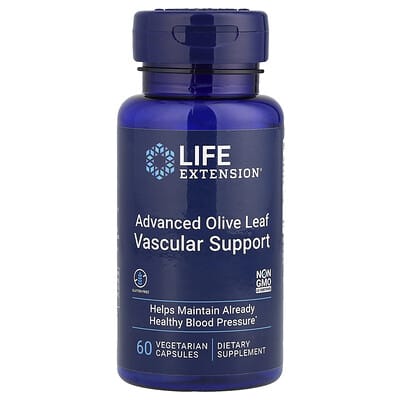 Advanced Olive Leaf поддержка сосудов, 60 вегетарианских капсул