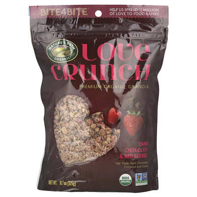 Love Crunch® премиальная органическая гранола, темный шоколад и красные ягоды, 11.5 oz (325 g)