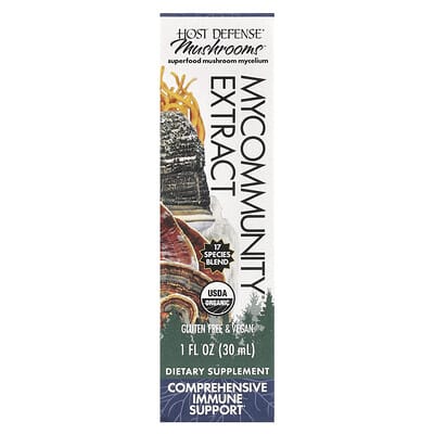 Экстракт Host Defense Mushrooms™, MyCommunity, 1 fl oz (30 ml)