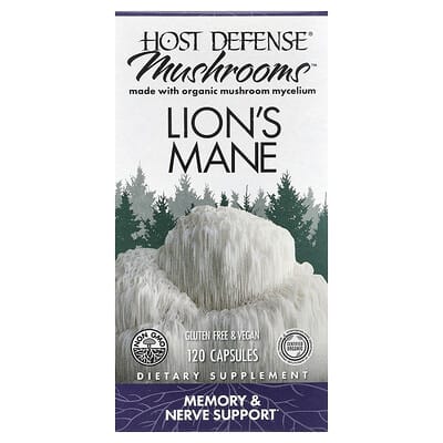 Mushrooms™, Lion's Mane, 120 Capsules (0.5 g per Capsule)