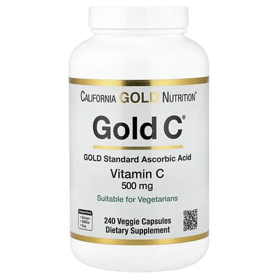 Gold C®, витамин C USP, 500 mg, 240 вегетарианских капсул