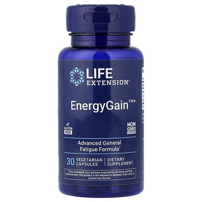 EnergyGain™, 30 Vegetarian Capsules (200 mg per Capsule)