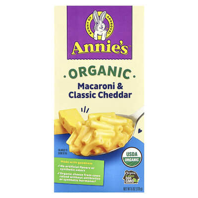 Organic Macaroni & Classic Cheddar, 6 oz (170 g)