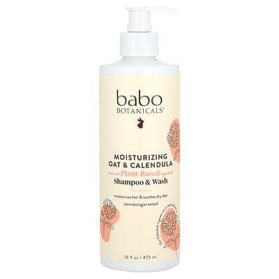 Увлажняющий шампунь и гель для душа, овес и календула, 16 fl oz (473 ml)