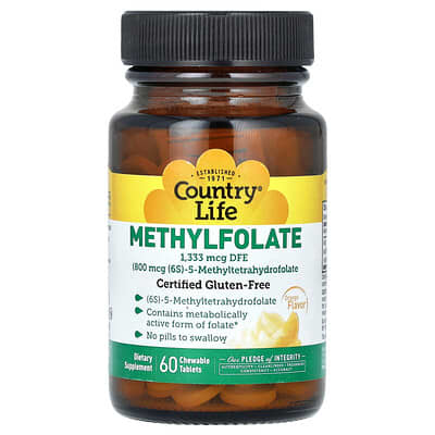 Methylfolate, Orange, 1,333 mcg DFE, 60 Chewable Tablets
