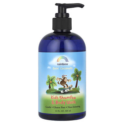 Детский шампунь и гель для душа, для детей от 2 лет, Goin' Coconuts, 12 fl oz (360 ml)