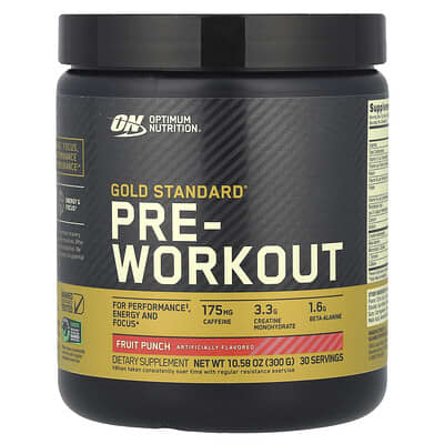 Gold Standard® Pre-Workout, Fruit Punch, 10.58 oz (300 g)
