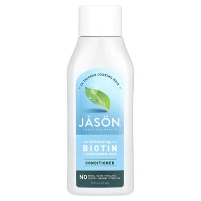 Кондиционер Jason Natural с биотином + гиалуроновой кислотой, 16 fl oz (473 ml)