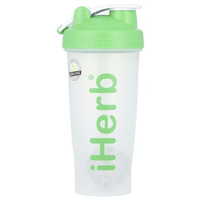 Блендер-боттл iHerb с шариком, зеленый, 28 oz