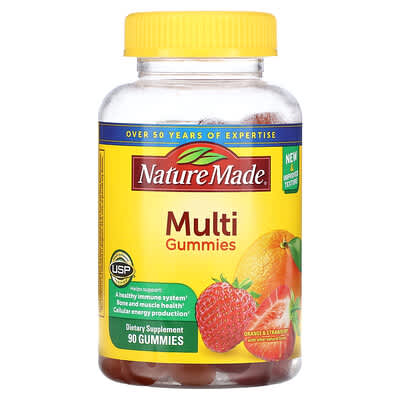 Multi Gummies, Orange & Strawberry, 90 Gummies